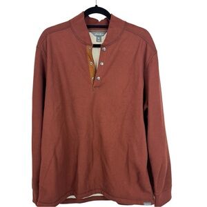 Eddie Bauer Men’s Faux Shearling Fleece Lined Thermal Henley L
